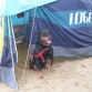 de campamento en la playa!